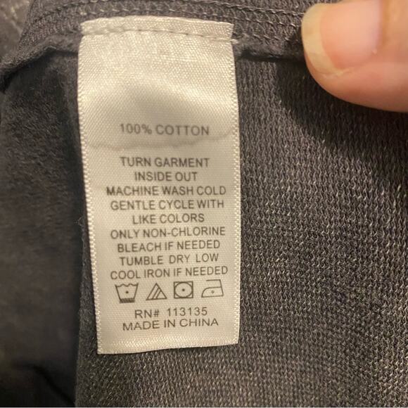 Leo & Nicole Gray cotton Jacket with Waterfall Front 2X lagenlook layering - Picture 5 of 10